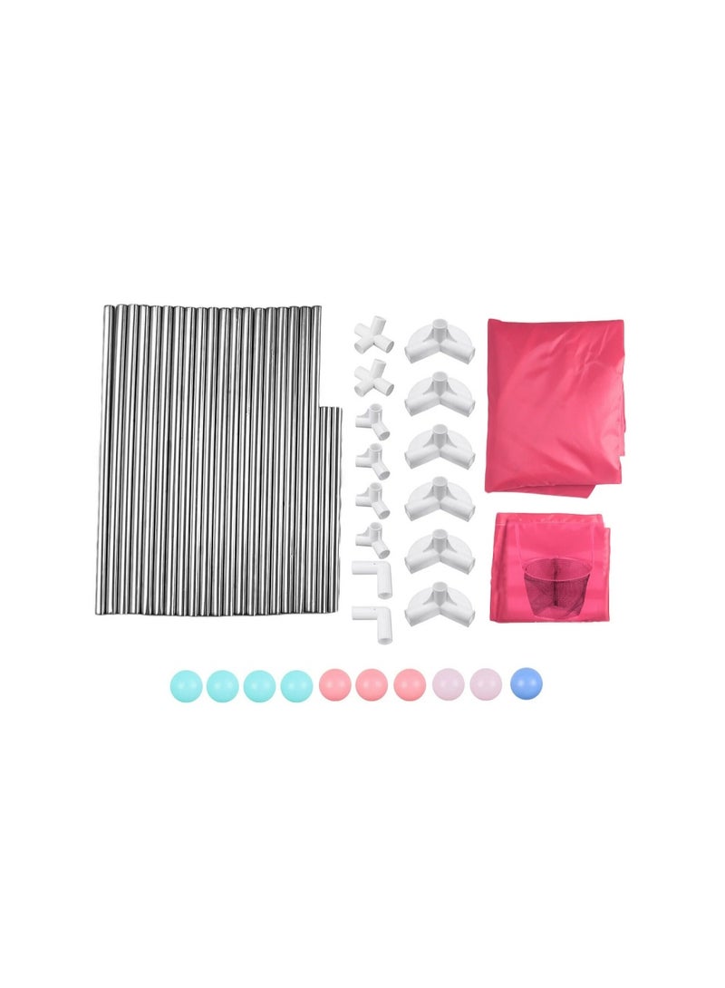 Large Hexagon Baby Playpen with Basketball Hoop - Safe Indoor/Outdoor Breathable Mesh Activity Centre & Safety Fence for Toddlers (130x70cm) - Without balls - Image 3